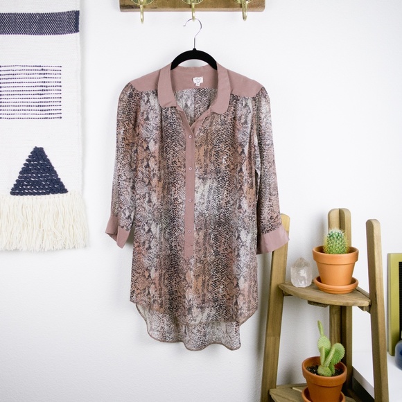 WILFRED - Python Silk Long Sleeves Button Down - Picture 2 of 6